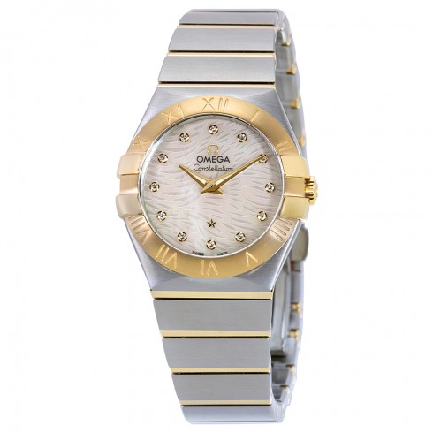 Omega Constellation Mother of Pearl Dial Stainless Steel and 18kt Yellow Gold Watch 123.20.27.60.55.008 watches