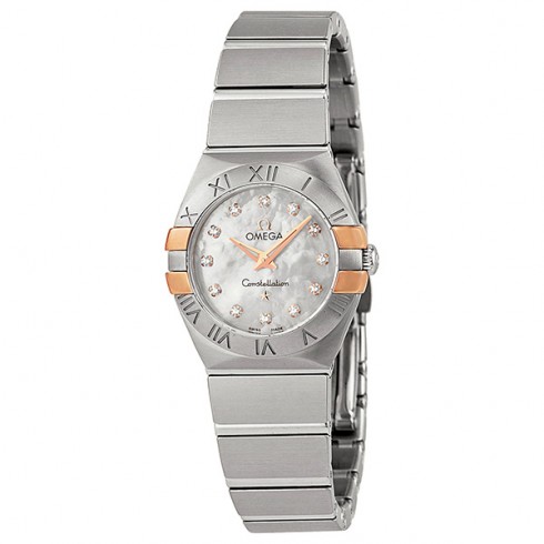 Omega Constellation Mother of Pearl Dial Stainless Steel Ladies Watch 12320246055005 watches