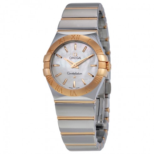 Omega Constellation Mother of Pearl Dial Steel and 18kt Rose Gold Ladies Watch 123.20.27.60.05.003 watches