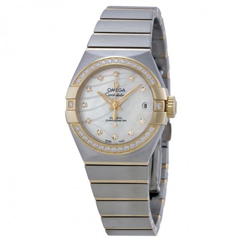 Omega Constellation Mother of Pearl Dial Steel and 18kt Yellow Gold Ladies Watch 12325272055004 watches