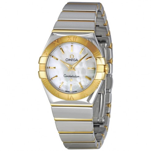 Omega Constellation Mother of Pearl Dial Steel and Yellow Gold Ladies Watch 123. watches