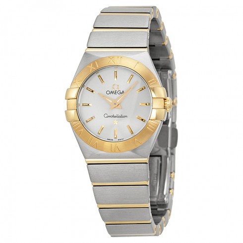 Omega Constellation Silver Dial Stainless Steel and Gold Ladies Watch 123.20.24.60.02.002 watches