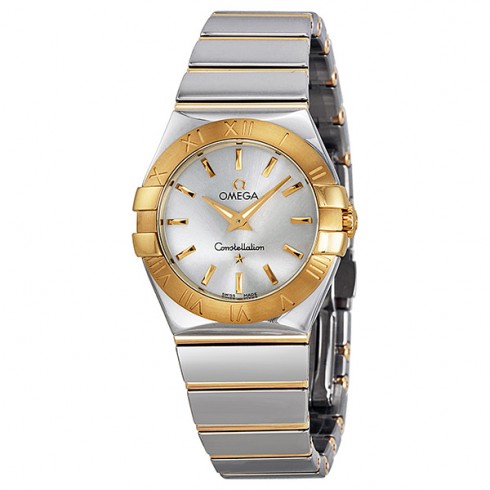 Omega Constellation Silver Dial Yellow Gold and Stainless Steel Ladies Watch 12320276002004 watches