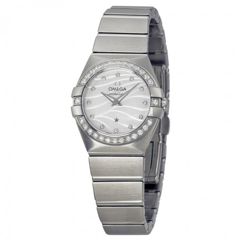 Omega Constellation White Mother of Pearl Dial Stainless Steel Ladies Watch 12315246055006 watches
