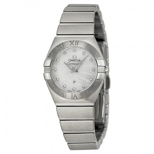 Omega Constellation White Mother of Pearl Dial Steel Ladies Watch 12310246055003 watches