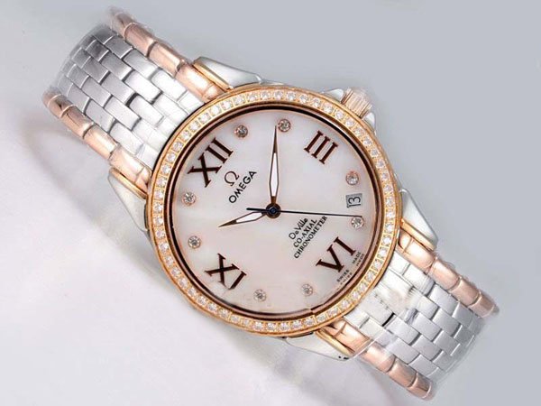Omega De Ville Co-Axial Chronometer 431.50.41.21.02.001 Automatic Pink Dial Watch watches