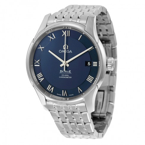 Omega De Ville Co-Axial Chronometer Blue Dial Stainless Steel Men's Watch 43110412103001 watches