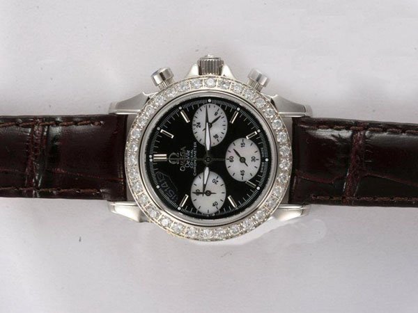Omega De Ville CO-Axial Chronoscope 4850.50.31 Stainless Steel Case Round Black Dial Watch watches