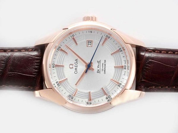 Omega De Ville Hour Vision 431.63.41.21.02.001 Midsize 41mm Rose Gold Case Watch watches