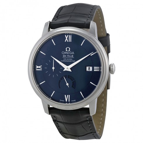 Omega De Ville Prestige Blue Dial Black Leather Men's Watch 42413402103001 watches