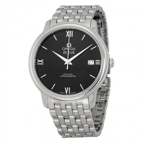 Omega De Ville Prestige Co-Axial Automatic Black Dial Stainless Steel Men's Watch 424.10.37.20.01.001 watches