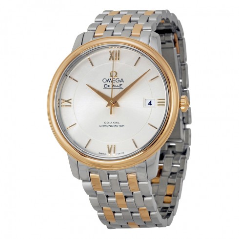 Omega De Ville Prestige Co-Axial Automatic Silver Dial Men's Watch 424.20.37.20.02.002 watches