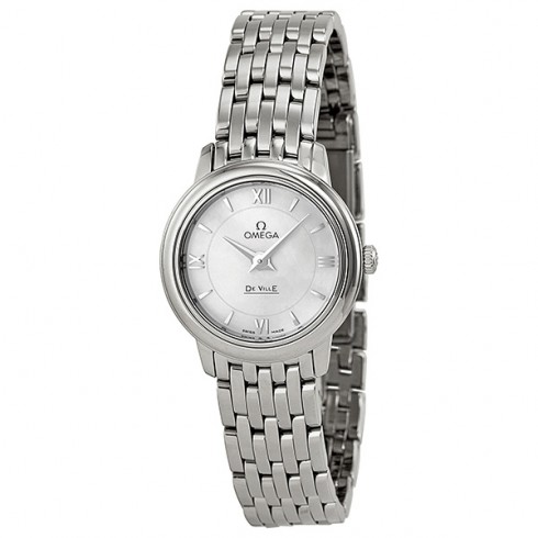 Replica Omega De Ville Prestige Mother of Pearl Dial Stainless Steel Ladies Watch 42410246005001 Watch