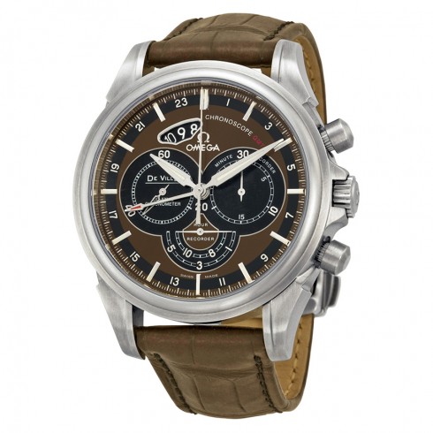 Omega Deville Chronoscope Brown Dial Stainless Steel Men's Watch 42213445213001 watches