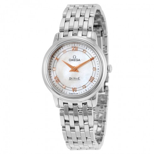 Omega DeVille Mother of Pearl Dial Stainless Steel Ladies Watch 42410276055001 watches
