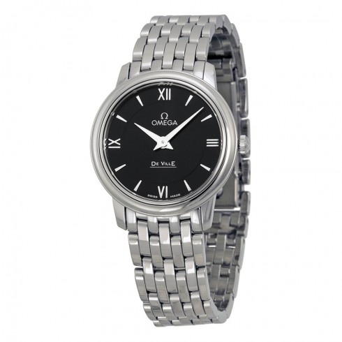 Omega DeVille Prestige Black Dial Stainless Steel Ladies Watch 42410276001001 watches
