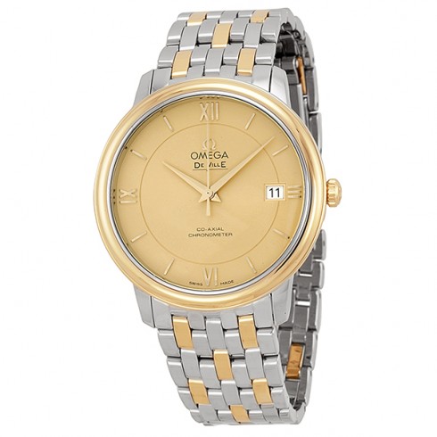 Omega DeVille Prestige Steel and Yellow Gold Men's Watch 42420372008001 watches