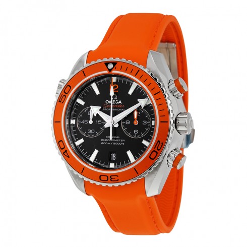 Omega Planet Ocean Chronograph Orange Rubber Strap Men's Watch 23232465101001 watches