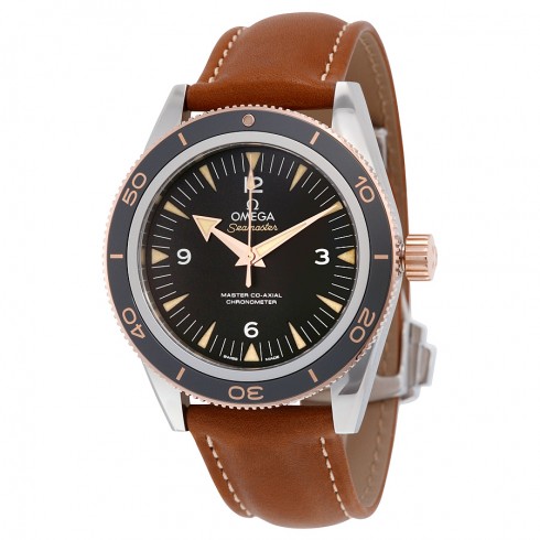 Omega Seamaster 300 Black Dial Brown Leather Men's Watch 233.22.41.21.01.002 watches