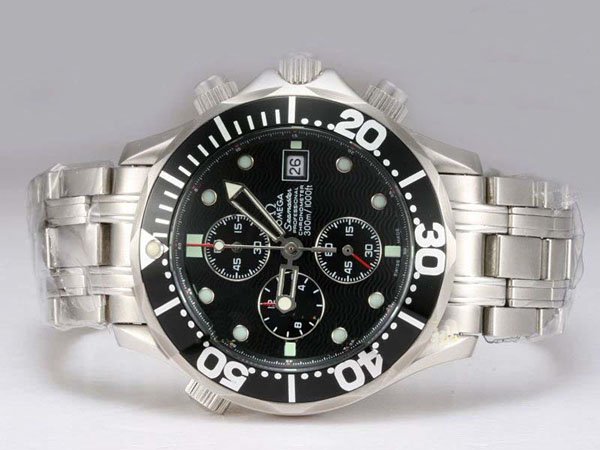 Omega Seamaster 300 M Chrono Diver 213.30.42.40.01.001 42mm Black Dial Quartz Chronograph Watch watches