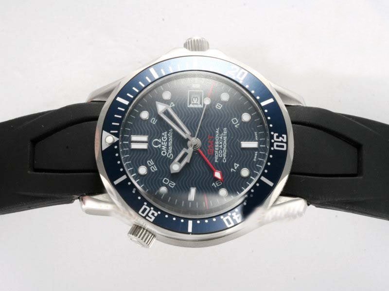 Omega Seamaster 300 M Diver Chronometer 2222.80.00 Round Mens Black Rubber Strap Watch watches