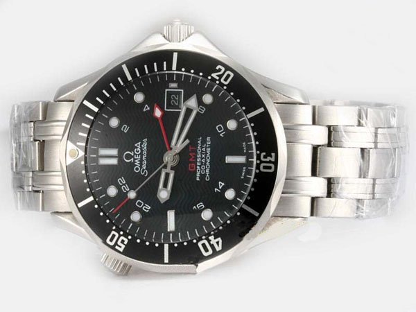 Omega Seamaster 300 M GMT 2234.50.00 Stainless Steel Case Black Dial Round Watch watches