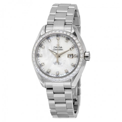Omega Seamaster Aqua Terra White Mother Of Pearl Dial Automatic Ladies Watch 231.15.34.20.55.001 watches