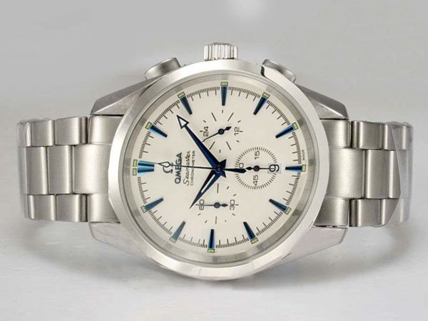 Omega Seamaster Aqua Terra Big Size Chronograph 2512.30.00 White Dial 41mm Quartz Chronograph Watch watches