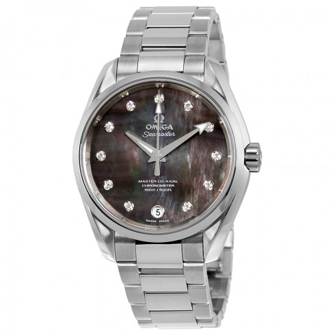 Omega Seamaster Aqua Terra Black Mother of Pearl Diamond Dial Stainless Steel Automatic Men's Watch 231.10.39.21.57.001 watches