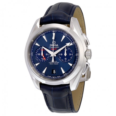 Omega Seamaster Aqua Terra Blue Dial Blue Crocodile Leather Men's Watch 231.13.43.52.03.001 watches