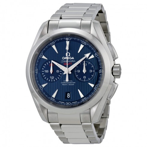Omega Seamaster Aqua Terra Blue Dial Chronograph GMT Men's Watch 231.10.43.52.03.001 watches
