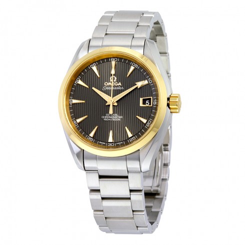 Omega Seamaster Aqua Terra Teak Grey Dial Steel and 18K Yellow Gold Automatic Men's Watch 231.20.39.21.06.004 watches