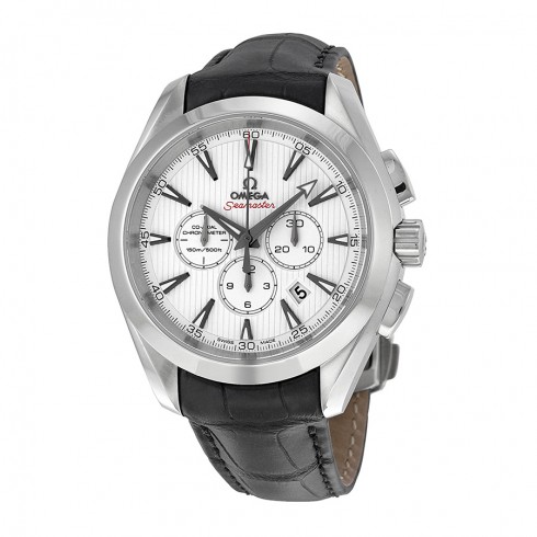 Omega Seamaster Aqua Terra White Dial Black Leather Men's Watch 23113445004001 watches