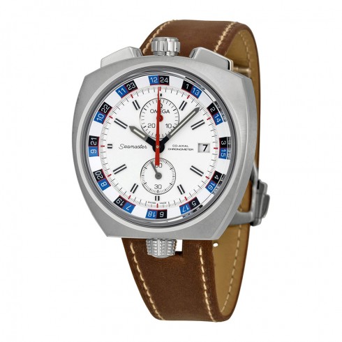 Omega Seamaster Bullhead Co-Axial White Dial Brown Leather Men's Watch 225.12.43.50.04.001 watches