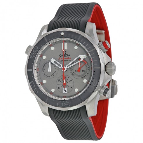 Omega Seamaster Diver 300 Chronograph Automatic Grey Dial Black Rubber Men's Watch 21292445099001 watches
