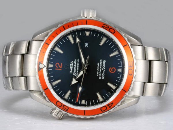 Omega Seamaster Planet Ocean 2209.50.00 Automatic Blue Dial Stainless Steel Bezel Watch watches