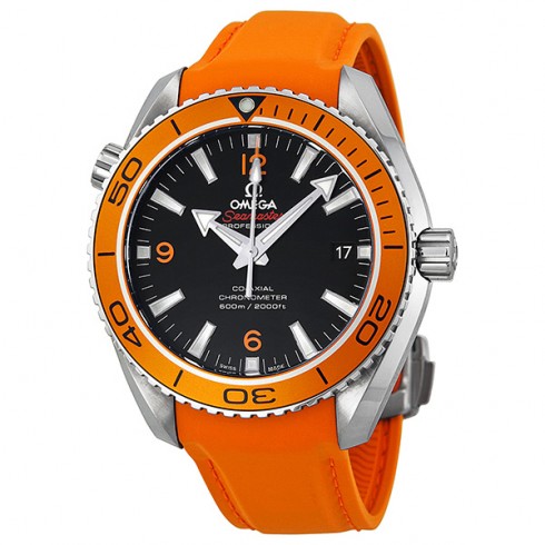 Omega Seamaster Planet Ocean Automatic Black Dial Orange Rubber Men's Watch 23232422101001 watches