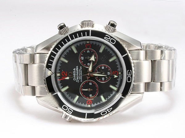 Omega Seamaster Planet Ocean Chrono 2210.51.00 Black Dial Round Automatic Watch watches