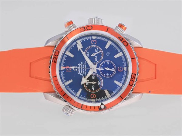 Omega Seamaster Planet Ocean Chrono 2918.50.83 Round Blue Dial Watch watches