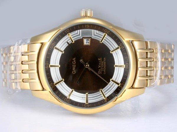 Omega Seamaster Planet Ocean Chrono 431.60.41.21.13.001 Round 18K Gold Case Midsize Watch watches
