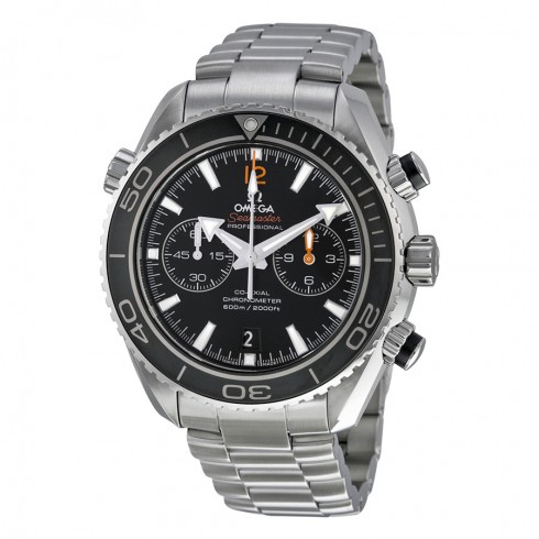 Omega Seamaster Planet Ocean Black Dial Chronograph Stainless Steel Men's Watch watches