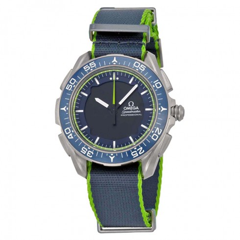 Omega Skywalker X-33 Chronograph Analog Digital Dial Blue and Green Nylon Men's Watch 31892457903001 watches