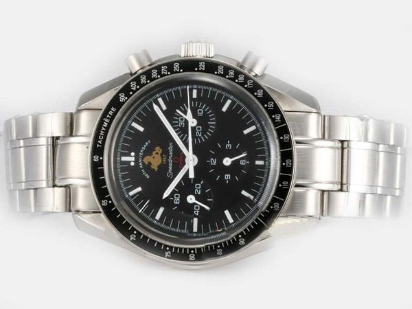 Omega Speedmaster 50th Anniversary 311.30.42.30.01.001 Stainless Steel Bezel Black Dial Watch watches