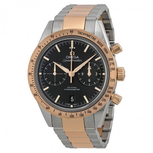 Omega Speedmaster Black Dial Chronograph Steel and 18kt Rose Gold Automatic Men's Watch 33120425101002 watches
