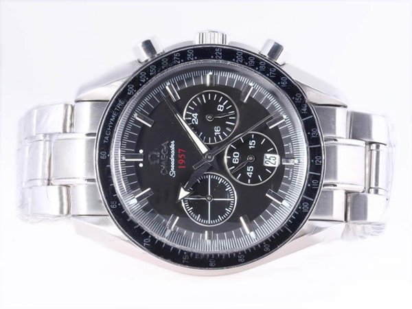 Replica Omega Speedmaster Broad Arrow 321.10.42.50.01.001 Black Dial Stainless Steel Case Round Watch Watch