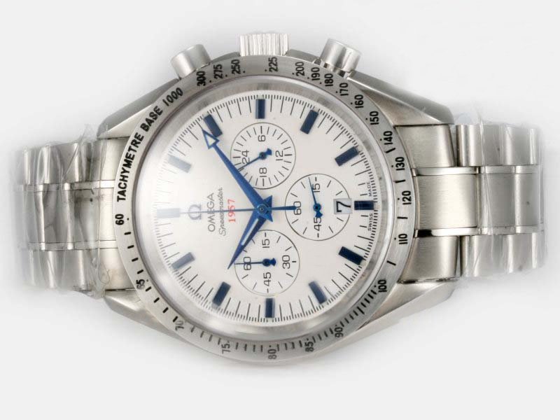Omega Speedmaster Broad Arrow 321.10.42.50.02.001 40mm Silver Stainless Steel Strap Watch watches