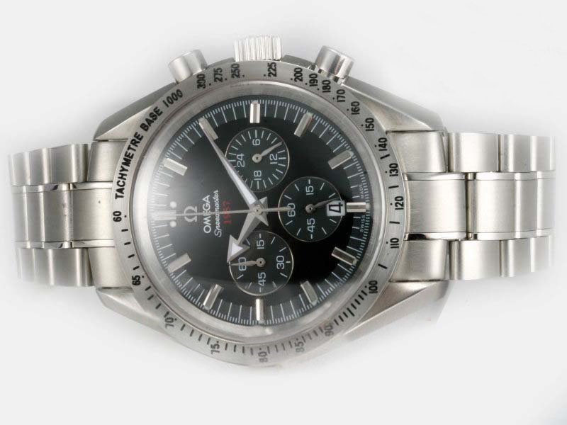 Omega Speedmaster Broad Arrow 3551.50.00 Stainless Steel Bezel Mens Automatic Watch watches