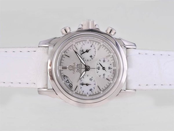 Omega Speedmaster Broad Arrow 3855.75.12 White Dial Quartz Chronograph 31mm Watch watches