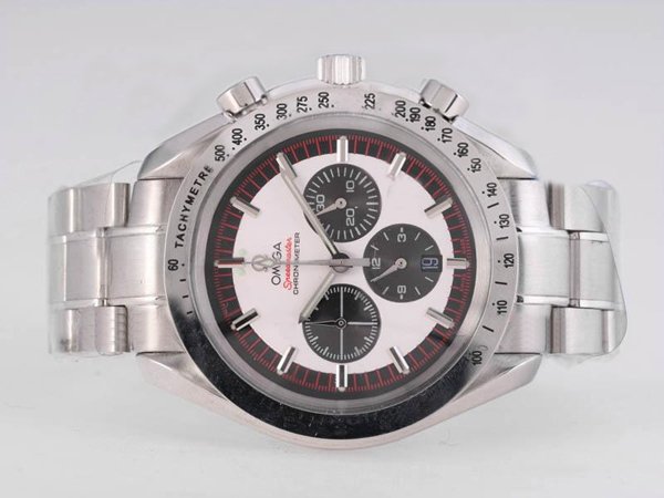 Omega Speedmaster Broad Arrow Rattrapante 3582.31.00 White Dial Silver Stainless Steel Strap Watch watches