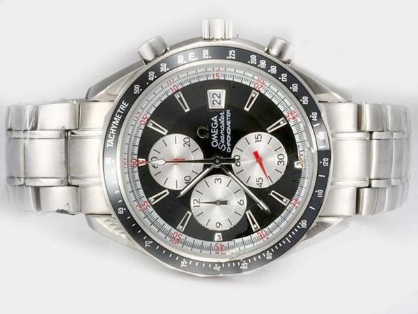 Omega Speedmaster Date 3210.51.00 Round Silver Stainless Steel Strap Mens Watch watches